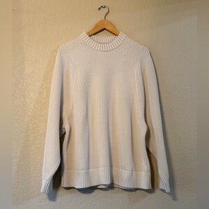 Lululemon Women’s Cotton-Blend Crewneck Sweater in Natural Ivory, Sz MD